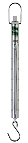 Pesola 43000 Federwaage 3000g, Teilung 20g, Medio Linie, Grün, mit Haken