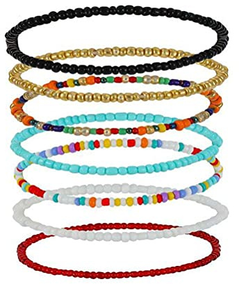 Boho-Fußkettchen-Set, Perlen Fußkettchen Muschel Fußkettchen Armbänder Mode Strand Fußschmuck mit Herz Frauen und Mädchen, Handmade Ankle Protector Foot Jewellery Gifts for