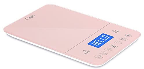 Ozeri Touch III Balance de cuisine numérique avec compteur de calories 10 kg, Rose cristal, 22 lbs (10 kg)