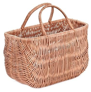 e-wicker24 Alles aus Weide Borsa per la Spesa in Vimini Ceste per Funghi in Vimini Cestino della Spesa Fatto a Mano Intrecciato Cestino per la Spesa Cestino per Picnic Cesta per Frutta