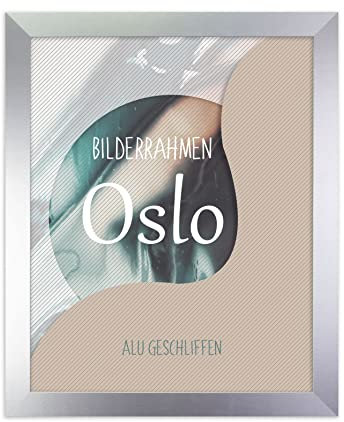 BIRAPA Fotorahmen Oslo 50x70 cm Bilderrahmen in Alu geschliffen Posterrahmen