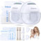 Wearable Breast Pump with 12 Pcs Breastmilk Storage Bags, Hands-Free Breast Pump 2 Modes 9 Level Electric Express Pump Silicone Breast Pump Wireless Milk Breast Pump Double Breast Pumps 24mm Flange