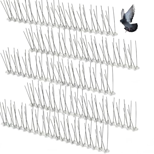 Taubenabwehr, 5m Taubenabwehr Spikes, 20 Stück vogelabwehr Spikes für Abweisende Werkzeuge für Vögel, Katzen, die für Dächer, Fenster, Zäune Verwendet Werden