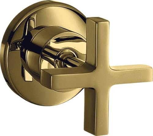 hansgrohe AXOR Citterio Absperrventil Unterputz mit Kreuzgriffen, 39965990, Farbe: Polished Gold Optic