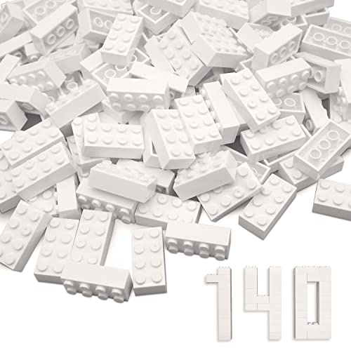 WYSWYG Set de 140 Piezas de Bloques de construcción, Apto para niños y Aficionados al Moc –Blanco