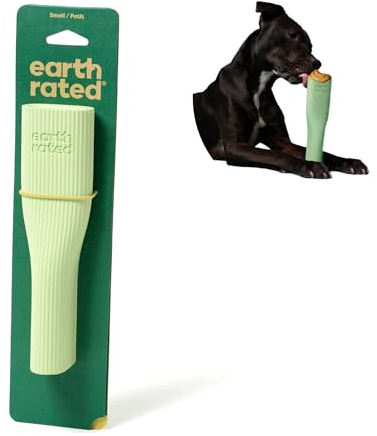 Earth Rated Juguete para Perros, Juguete de enriquecimiento para Perros Adultos y Cachorros, Apto para lavavajillas y congelador, Goma Natural, pequeño, Verde