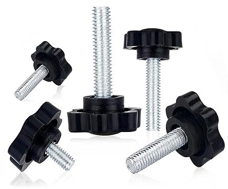 5/10 Stück M5 M6 M8 Gewinde Sternförmiger Kopf Gewinde Klemmschraube Bolzenknopf for Industrieausrüstung Kunststoff Kohlenstoffstahl (Color : 5PCS_M8x20)