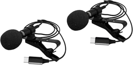 Uonlytech 2St Kabelgebundenes Kondensatormikrofon Handy Mikrofon USB-C- Smartphone Telefon Mini- Lavalier- Telefonaufnahme Kapazität tpc