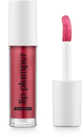 VENICEBEAUTY Lip Plumping Oil Gloss - mit glänzendem Finish - Mit prickelndem Plumping Effekt für vollere Lippen (Soft Berry)