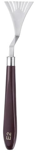 QUARKZMAN E2 Couteau de Spatule de Peinture en Acier Inoxydable Spatule d'Art Outil de Mélange et d'Étalement de Peinture avec Manche en Plastique pour Acrylique et Huile sur Toile