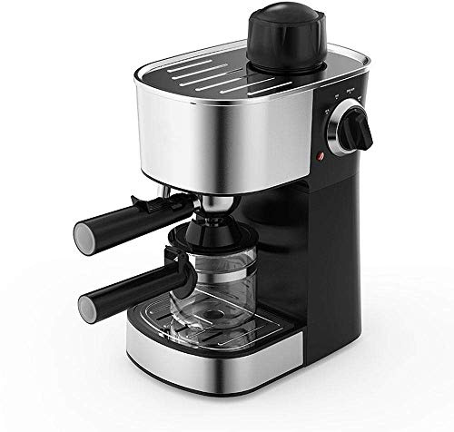 GTFDXJ 2 in 1 Coffee Maker,Espresso Maker with Steamer Drip Tray, Built-in Milk Frother Reservoir with Adjustable Control Knob, 5 Bar Coffee Maker Cappuccino Machine for Camping Travel