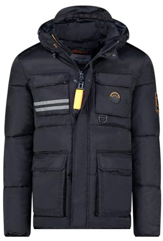 Geographical Norway Dolbary Men Parka larga cálida para hombre otoño invierno – Abrigo impermeable deperlant – Chaqueta con capucha de piel al aire libre – Chaqueta a prueba de viento – Hombres
