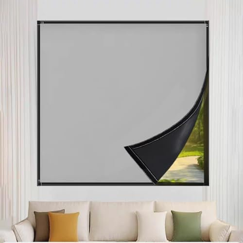 Verdunkelungsrollo für Dachfenster 150 x 190 cm, Meterware, Vorübergehend, Faltbar, Robust Und Langlebig, Abdunkeln Verdunklungsrollo mit Saugnäpfen, mit Klettband für Fenster Türen, Grau