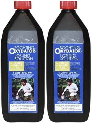 Söchting Oxydator-Lösung 12% im Spar-Set 2X 1 Liter – Doppelpack für Profi-Anlagen & Teiche – Maximale Sauerstoff-Power – Effiziente Algen-Bekämpfung & Vitalität