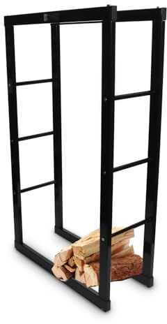 BITUXX Kaminholzständer Holzlager Kaminholzkorb Brennholzhalter Holzablage Kaminholzregal 60 x 100 aus Metall