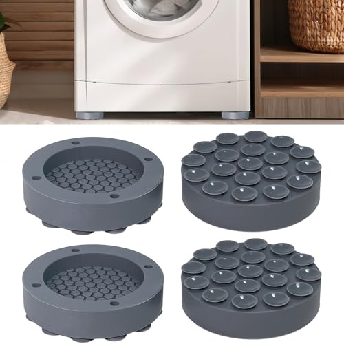 Schwingungsdämpfer Waschmaschine, 4 Stück Waschmaschinen Untergestell Unterlage Universal Antirutschmatte Waschmaschine Füße Matte Antivibrationsmatte Waschmaschine Anti Rutsch Pads Dämpfer