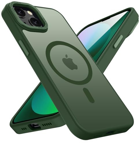 KPPIT Magnetic Case for iPhone 13,Cangling Green | Compatible with MagSafe,Translucent Matte,Slim Shockproof