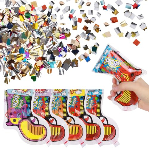 Moorle 5 Stück Party Popper Konfettikanone, Party Confetti Kanone Konfetti Set, Papier Konfettibombe Pistolen Konfetti Pistole für Geburtstage Hochzeit Party
