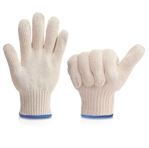 Oven Gloves Heat Resistant Oven Mitts & Potholder - Non-Slip & Reusable Double Oven Glove with Fingers Heavy Duty Kitchen Gloves Oven for BBQ Cooking Baking & Grilling - Maximum Heat Protection