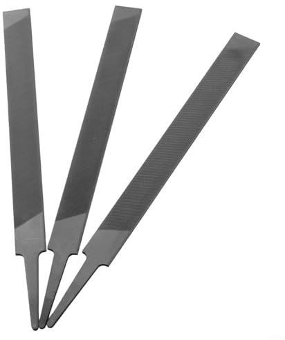Lot de 3 limes plates de 15,2 cm pour chaîne de tronçonneuse - Design double coupe - Résistant aux obstructions - Découpe de précision fabriquée en Suisse