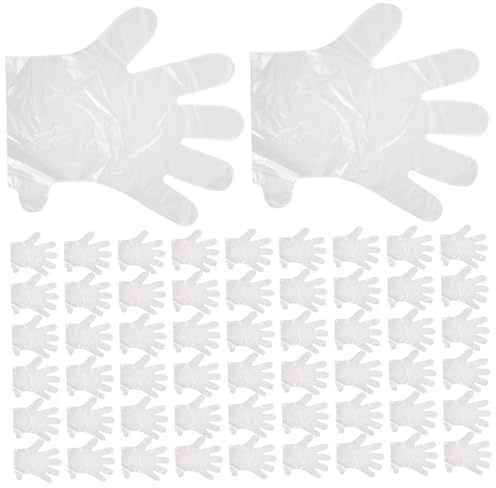 FOYTOKI 300pcs Disposable BBQ Gloves Transparent Outdoor Camping Gloves for Food Prep and Grill for Parties and Picnics