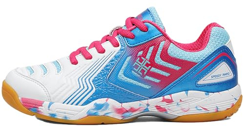 Fooceoute Chaussures de Tennis de Table pour Hommes,Chaussures de Squash pour Hommes,Badmintonschuhe für Herren,Léger,Respirantes,pour Le Le Badminton et d'autres Sports d'intérieur