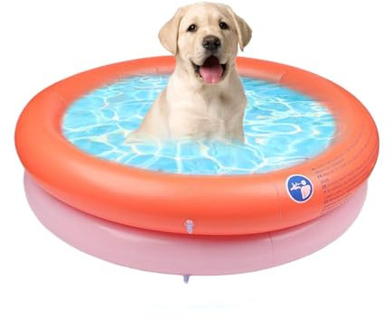 Rrlihjgu Piscina per cani | Vasca da bagno per cuccioli | Forniture per animali domestici Vasca pieghevole gonfiabile per esterni per gatti e cuccioli da interno patio di piccole e medie dimensioni