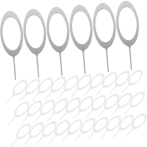 SEWACC 100 Pièces Outil Retrait Carte Sim Acier Inoxydable Aiguille Extraction Rapide Lot pour Téléphone Portable