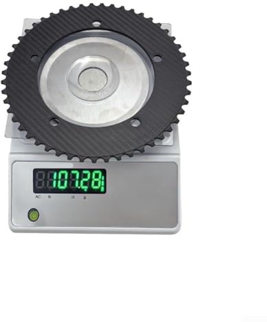 Pumixiy Cadena de fibra de carbono para bicicletas de engranaje fijo con montaje BCD144 y relaciones de transmisión 49T-64T, componente ligero de una sola velocidad (51T)