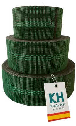 Cinta Elástica Para Tapizar Sofás y Sillas - Goma Resistente para Tapicería y Manualidades - Alta Elasticidad y Durabilidad (Verde, 6 cm de Grueso) (5 METROS)