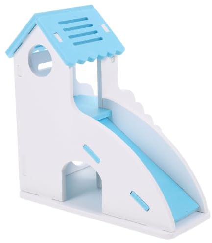 TOYANDONA Casa per Criceti con Scivolo e Scaletta in Pvc, Rifugio Sicuro con Bordi Lisci e Piattaforma a Dondolo, Gioco per Piccoli Animali Domestici