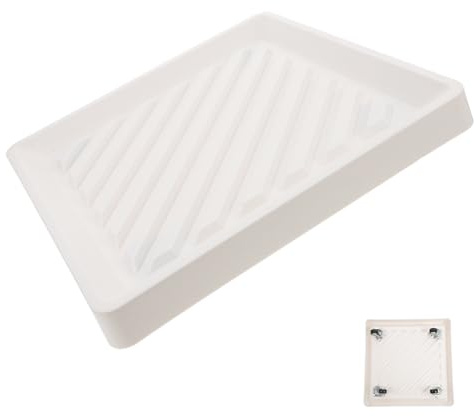 COLLBATH Sottovaso Rettangolare con Ruote per Vasi da Piante, Base Mobile in Pp con Funzione Raccolta Acqua, Facile da Spostare per Uso Interno e Domestico
