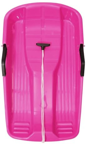 Luge Enfant Toboggan Biplace Léger Et Portable avec Corde De Traction