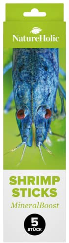 NatureHolic - Garnelen Lollies „MineralBoost“ I Zusatz für Wirbellose I ausgewogene Mineralstoffversorgung I für die besonderen Fütterungsmomente I Made in Germany I 5 Lollis