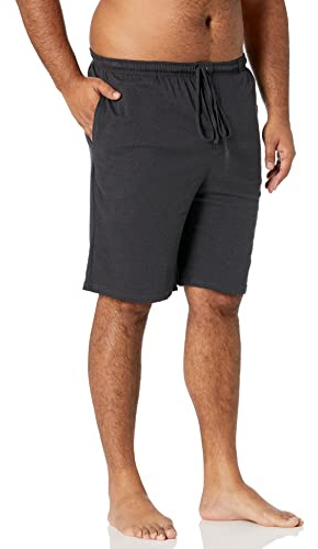 Amazon Essentials Herren Schlafanzug-Shorts In 23 cm Länge Aus Strick (Erhältlich In Übergröße), Dunkelgrau, L