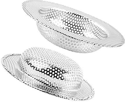 Sink Plug Cover, 2 sink strainer Shower Drain Cover Hair Stopper Metal Strainers Sink Tub Drain Stopper Drain Filter for Bathtub Kitchen Bathroom