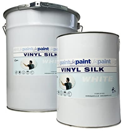 UK PAINT 20 Litres - Vinyl Silk Emulsion - Brilliant White