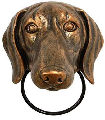 WEGOO Antike Türklopfer Tierkopf Haustürklopfer Heavy Duty Pull Handle Knob Rings Hund Bat Kopf Türklopfer Lustige Harz Zieht Griffknöpfe Türdekoration Swny