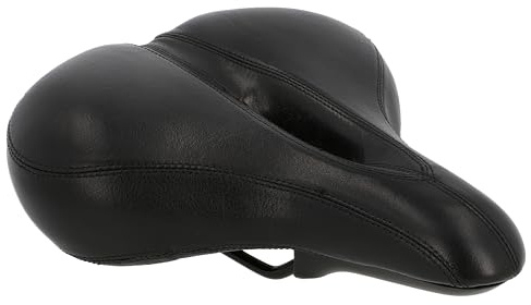 Gusti Sadel äkta läder – Connie C. cykelsadel mjuk vadderad vintage retro svart
