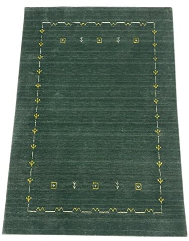 Grau Gabbeh Teppich Wolle Viskose Fine Orientteppich Handgewebt 120x180 cm wr99