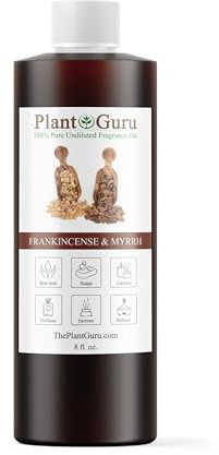 Frankincense and Myrrh Fragrance Oil, 8 fl. oz. - Scented Oil for DIY Soap Making, Candles, Bath Bombs, Aromatherapy, Diffusers