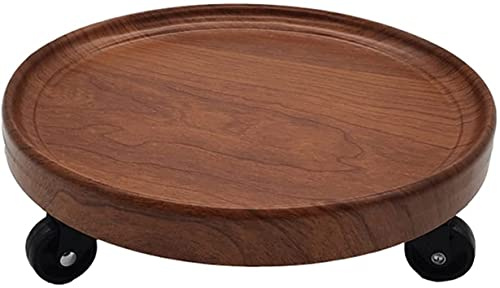 ZEELYDE Plant Stand,Wooden Vase Base Round Movable Flower Pot Base with Universal Roller Display Stand for Bonsai Ornaments Home Decoration Display Stand