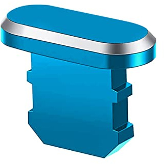 YSJJZRL 2 Pz Metallo di Ricarica Dock Port Anti Polvere Tappo Tappo Tappo Copertura per iPhone 14/13/12/11/14 Pro max (blu)