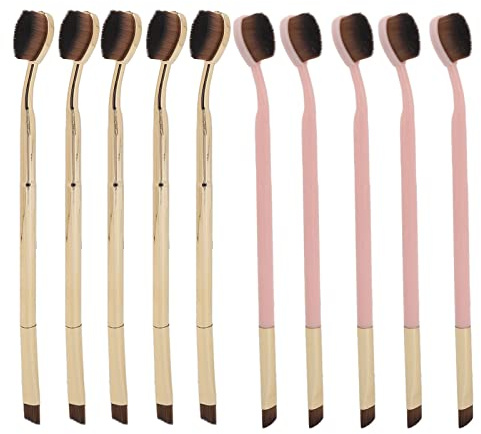 10 St Dubbelsidig Makeupborste, Powder Concealer Foundation Cosmetics Tool, Double Head Tandborste Makeup Borste för Blandning Av Polering