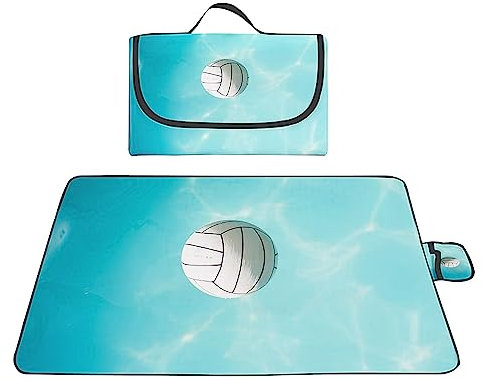 TengYuer Picknickdecke 180x200cm Stranddecke Wasserdicht Sandfrei Isoliert Faltbar Strandmatte mit Tragegriff Outdoor Campingdecke XXL für Camping Parks Strände Picknick GrüNes Weiß