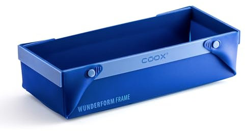 coox WUNDERFORM Frame L Blau – Faltbare Silikon-Kastenform für Kuchen, Brot & Aufläufe | Toastbrot, Backform & Brottopf