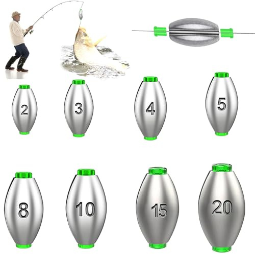 gotyou 50 Piezas Plomo De Pesca, Kit De Pesas De Pesca, Pesas De Pesca, Pesos de Pesca Plomos, Pesca Sinker, Plomos De Pera para Deportes al Aire Libre, Pesca, 2g/3g/4g/5g/8g/10G/15g/20g