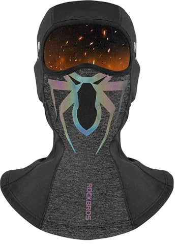 ROCKBROS Sturmhauben Motorrad Fahrrad Balaclava Skull Maske Winter Skimaske Warm Winddicht Ghost Maske Motorradfahren,Snowboarden Herren Damen für Radfahren Outdoor Sports