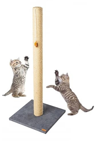 Katzenkratzbaum Kletterbaum Katzenbaum Kratzbaum Kletterturm Stabil Sisal grau 75 cm handgefertigt
