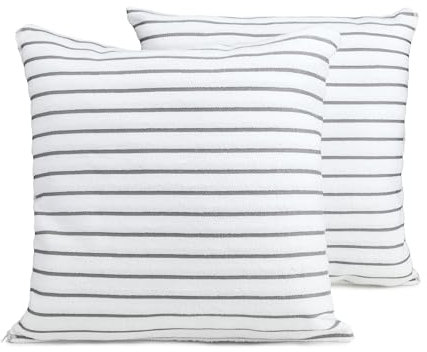 Towel Pillow Cover, 17.7x17.7, 100% Cotton Terry, Concealed Zipper, Gray